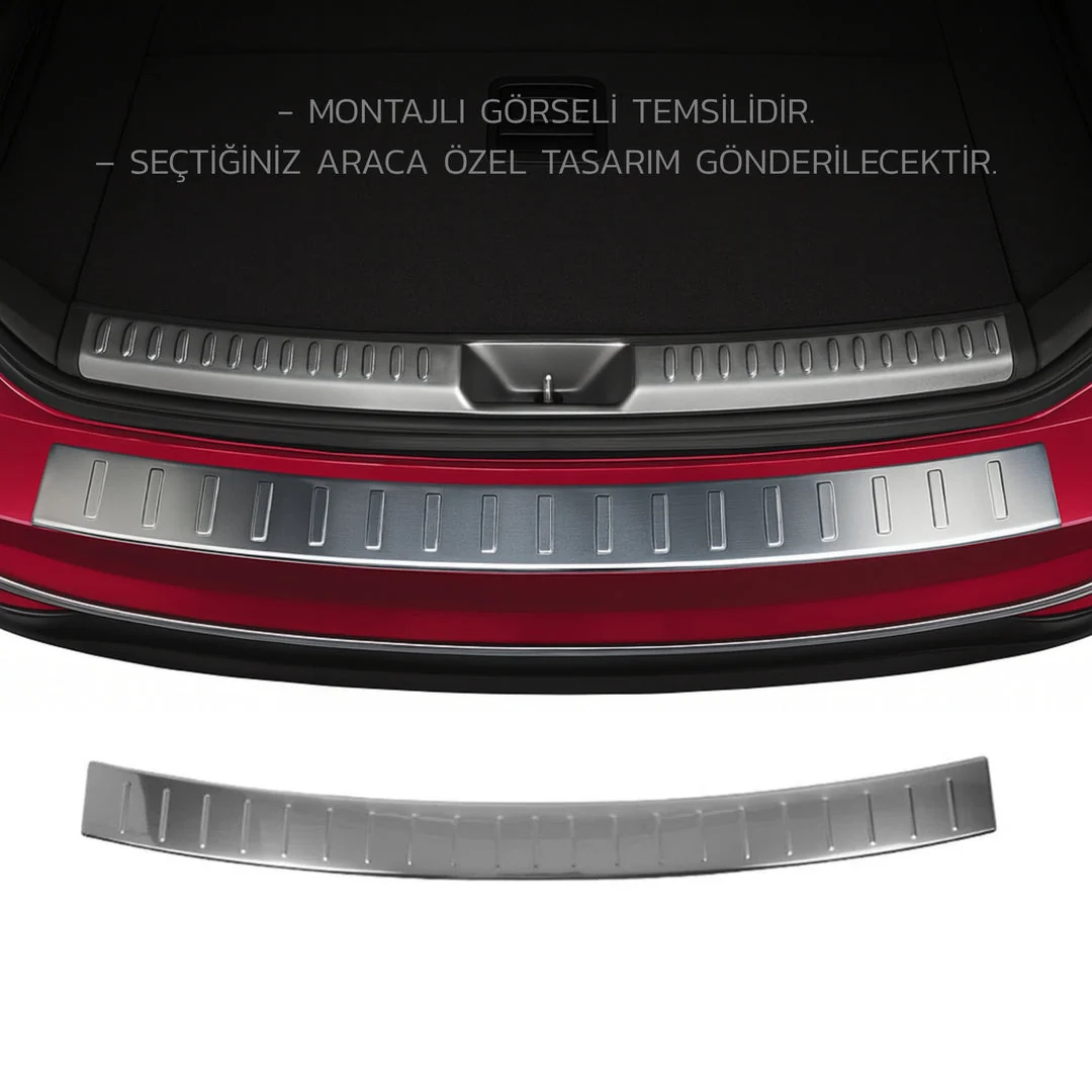 Volvo Xc 70 Arka Tampon Eşiği. Paslanmaz Çelik SUV 2014 ve sonrası 2018