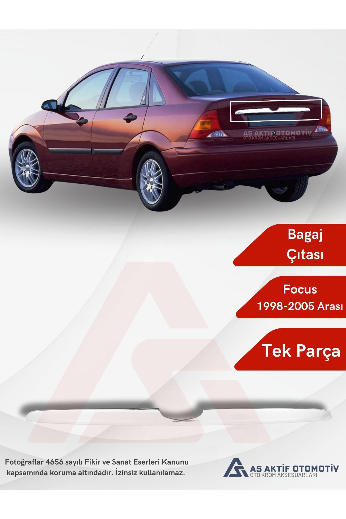 Focus 1 SD Bagaj Çıtası 1998-2005 Krom Paslanmaz Çelik