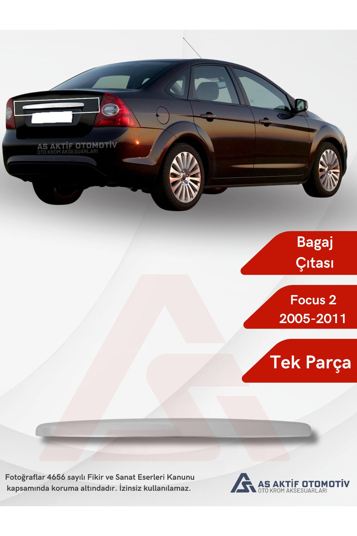 Focus 2SD Bagaj Çıtası 2005-2011 Krom Paslanmaz Çelik