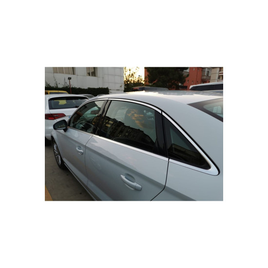 Audi A3 Cam Çerçevesi 10 Parça. Paslanmaz Çelik Sedan Sedan 2012 ve sonrası