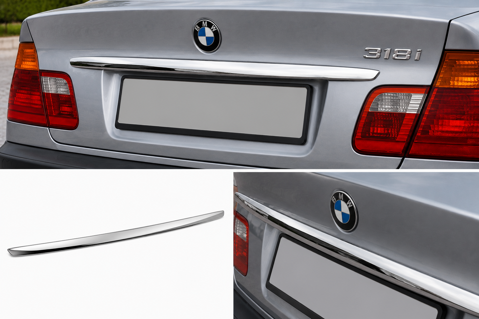 BMW 3 Series E 46 Bagaj Çıtası Paslanmaz Çelik Sedan 1998 ve sonrası 2003